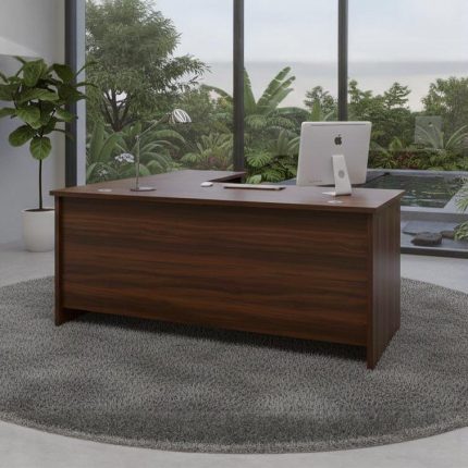 Set NEWTON : Bureau 160 cm retour avec rangement gauche