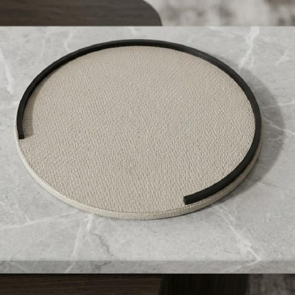 GREY ROUND TRAY